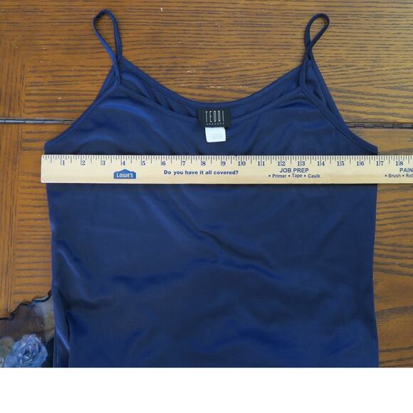 Y2k 90s Floral Maxi Dress TEDDI Short Sleeve Size 8 Sheer Stretch Ruffle Bodycon - Picture 4 of 13